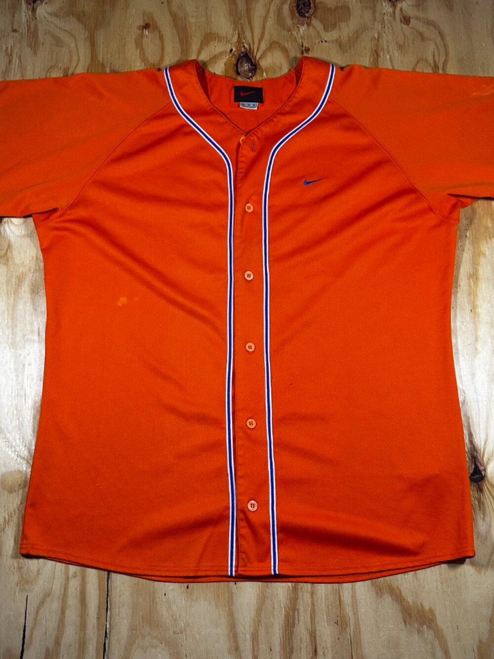 Nike Baseball Jersey XXL Orange Button Down